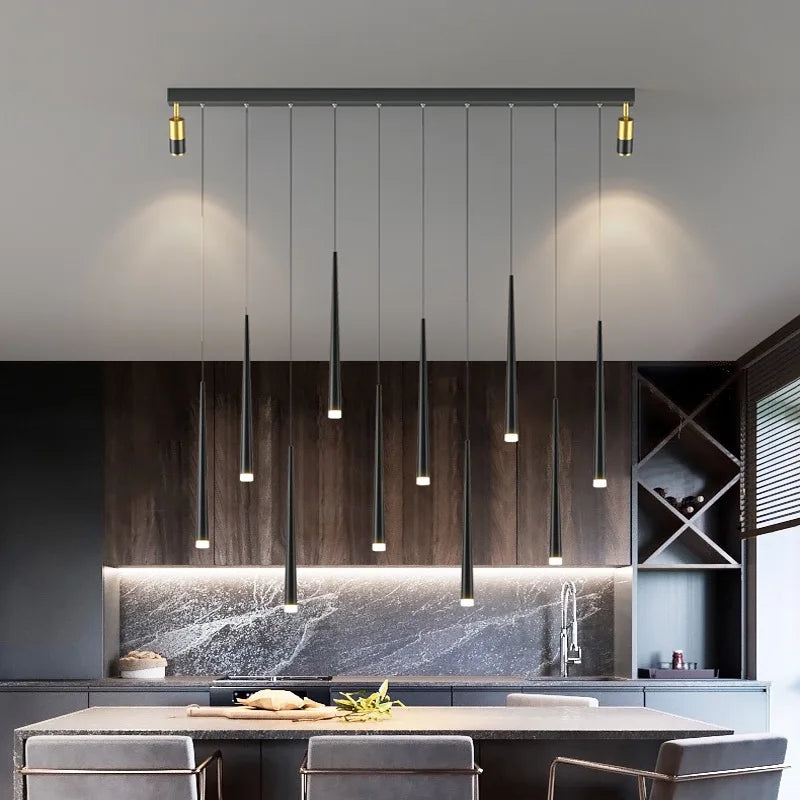 suspension lumineuse or noir moderne minimaliste touch control interrupteur eyelets chambre salon