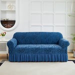 housse canapé universelle jacquard rayures horizontales moderne protection tissu élastique salon intérieur