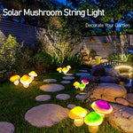 lumières solaires extérieures champignons colorées autoinstallation ip65 led