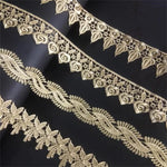 ruban dentelle doré fleurs classique polyester bricolage décoration partie accessoires artisanat élégant