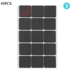 protecteurs sol adhésifs mousse eva tissu géométrique noir marron blanc anti glisse rond carré