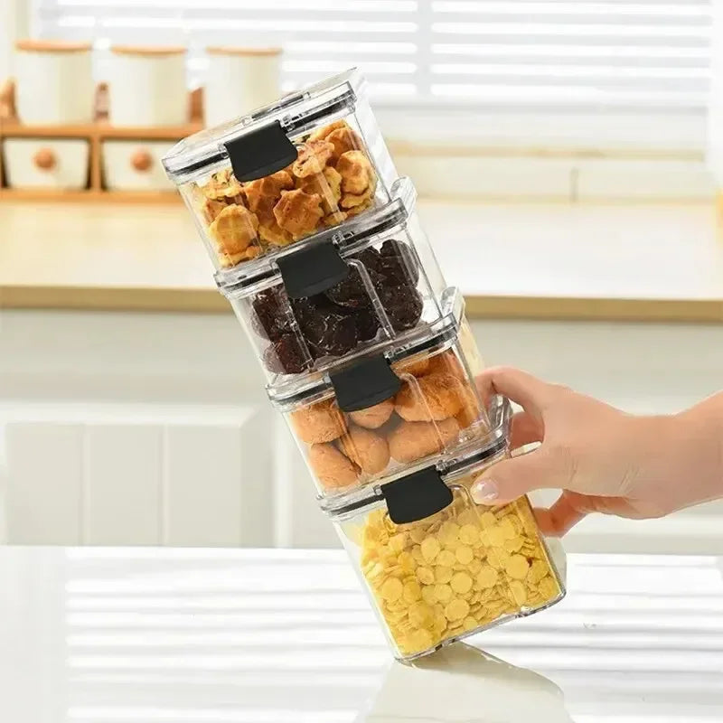 boîtes rangement hermétiques plastique qualité alimentaire épices céréales fruits secs anti humidité respectueux environnement