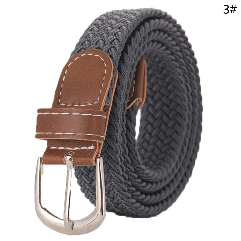 ceinture tissée élastique unisexe moderne beige noir rouge gris bleu olive