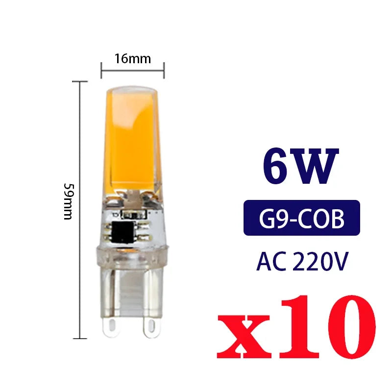 ampoules led g4 g9 e14 3w 6w blanc chaud jaune modernes lustre chambre 20000h