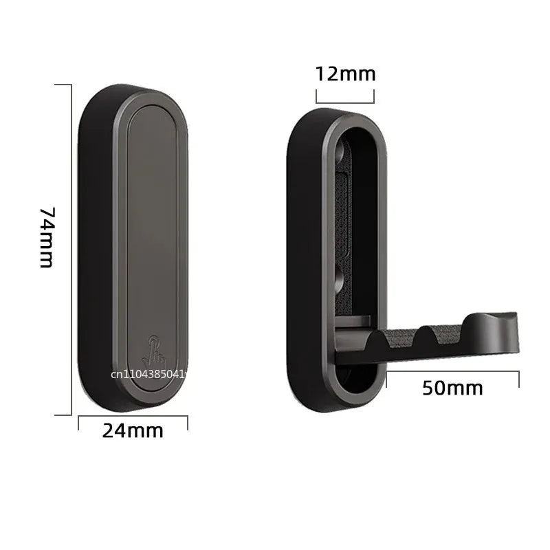 porte sacs pliables adhésifs modernes noir doré minimaliste 74x24mm 1pc 2pc 3pc 4pc