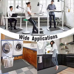 tapis anti fatigue impermeable antidrapant pvc noir facile nettoyage adhésif moderne salon cuisine