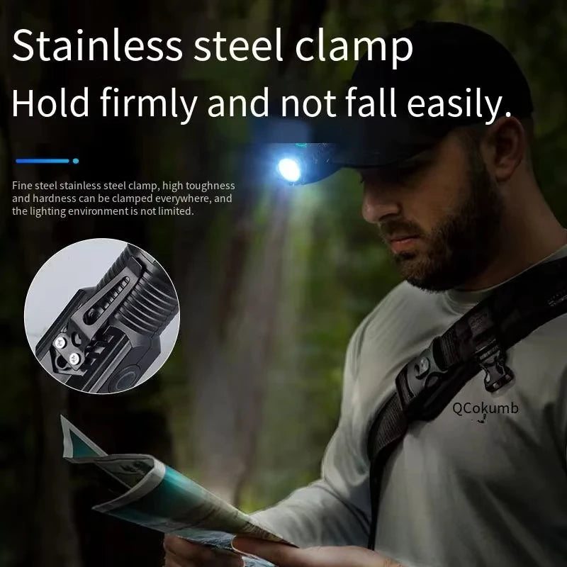 lampe torche rechargeable usb écran numérique zoom porte clés edc noir robuste moderne clips
