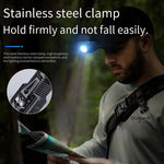 lampe torche rechargeable usb écran numérique zoom porte clés edc noir robuste moderne clips