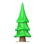 décoration noël arbre vert moderne points blancs base plate plastique