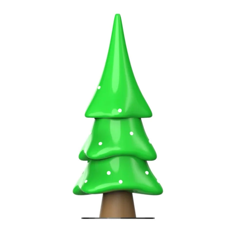 décoration noël arbre vert moderne points blancs base plate plastique