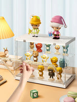 boîte rangement transparente moderne multicolore figurines action réutilisable diverse accessoires costumes trưng bày