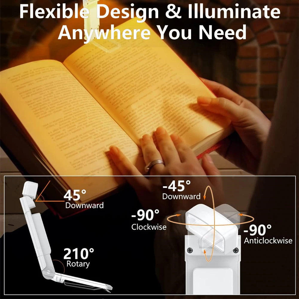 lampe lecture rechargeable led clipsable blanc moderne batterie 500mAh usb minuterie réglable
