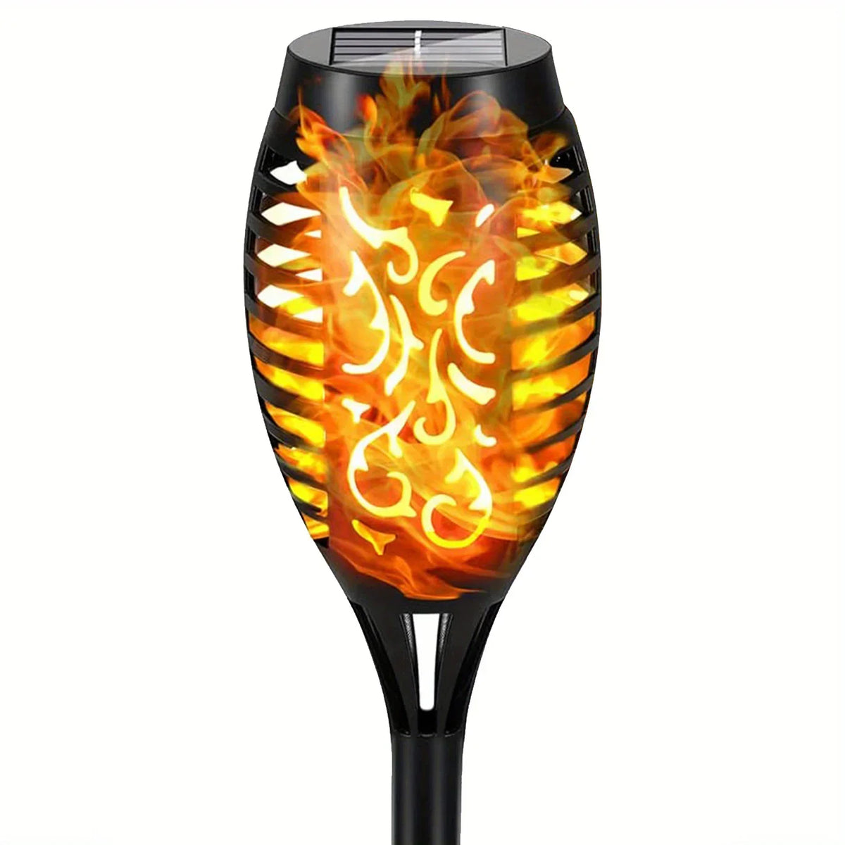 torche solaire led ajouré moderne panneau solaire autoinstallation extérieure jardin halloween decoration