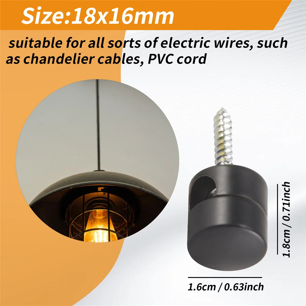 boucles fixation câbles noires vis modernes outil bricolage noir mat opaques