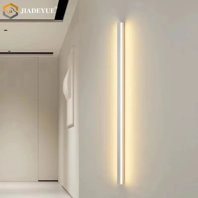 lampe murale led moderne minimaliste blanche fixée mur 100cm 120cm 150cm