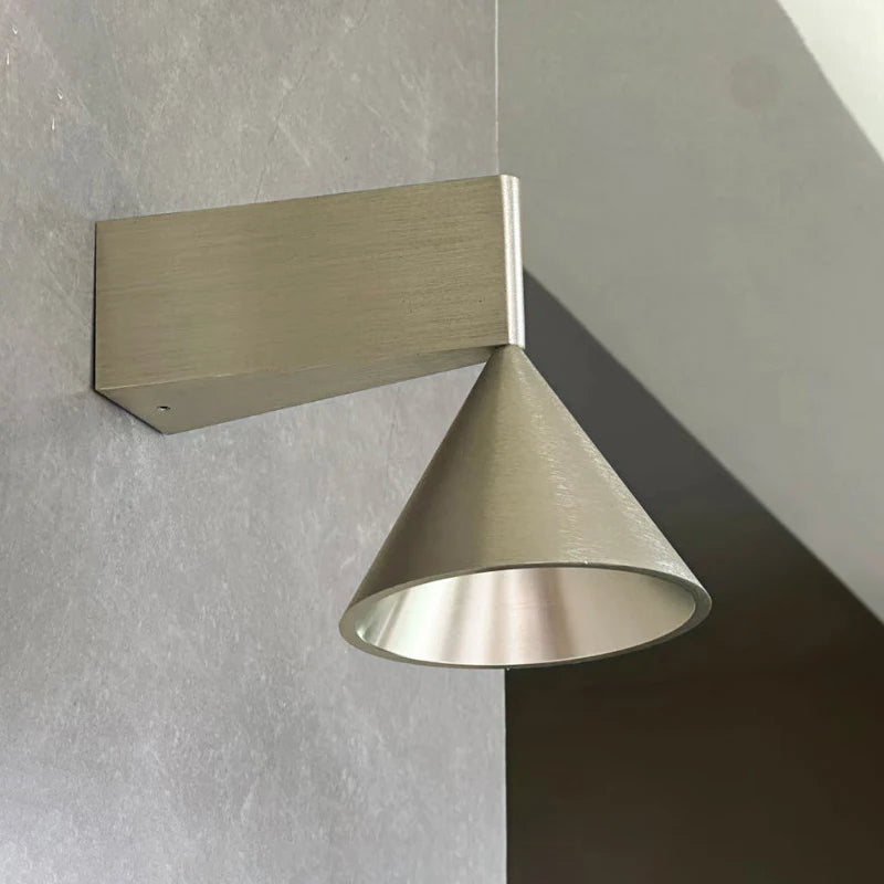 lampe murale moderne aluminium noir argenté gris clair brossée mur fixéeintérieurextérieur