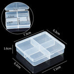 boîte rangement transparente moderne réutilisable poignée bijoux petite organisation objet