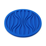 sous verres ronds silicone noir bleu vert marron rouge rayures ondulées moderne respectueux environnement