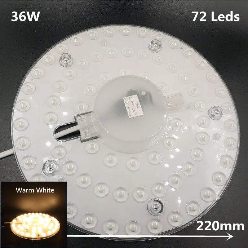plafonnier led rond blanc moderne clips fixation 12w 18w 24w 36w 110240v