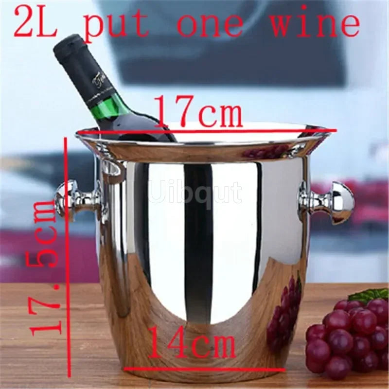 cuve vin acier inoxydable poignées vin whisky champagne seau glace