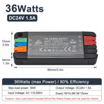 alimentation led 12v 24v 36w 65w 100w 200w clips noir moderne