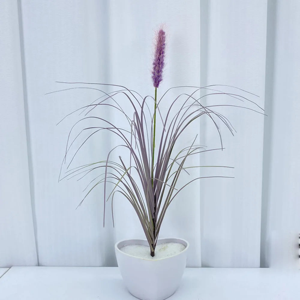 plantes artificielles herbe roseaux oignon fleurs vert clair moderne intérieur décoration expos anniversaire