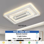 ventilateur lumière led télécommande moderne blanc arrondi fixations invisibles chambre salon