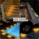 lumière solaire extérieure ip68 bleu noir blanche hexagonale adhésive minimaliste led étanche automatique patio