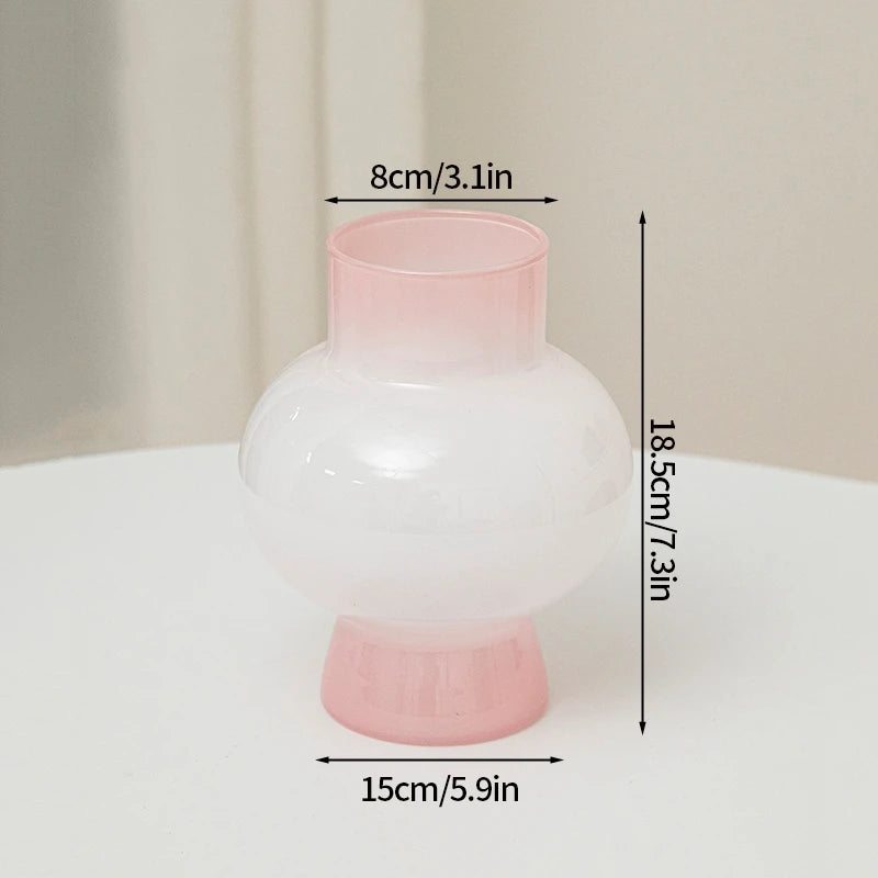 vase transparent verre texturé moderne intérieur décoration florale artificielle minimaliste table accueil