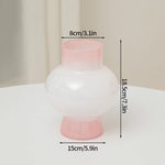 vase transparent verre texturé moderne intérieur décoration florale artificielle minimaliste table accueil