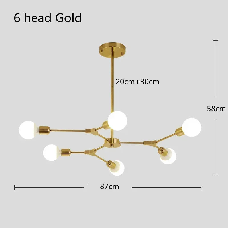 suspension lumineuse moderne or noir sphères translucides scandinave structure métallique pince suspension