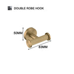 ensemble accessoires salle bain doré métal brossé porte serviette savon distributeur moderne
