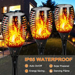 torche solaire imperméable led flamme animée moderne extérieur jardin décoration motifs floraux ip65 abs