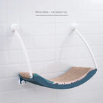 hamac chats gris beige bleu tissu doux cordes ventouses balcon chambre moderne confortable