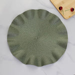 tapis table moderne marron clair bleu marine beige orange vert olive texture tissée résistant