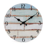 horloge murale bois vintage rustique sans tic tac analogique salon décoration chambre números