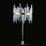 lampe table moderne cristaux argentée anniversaire mariage valentin Halloween