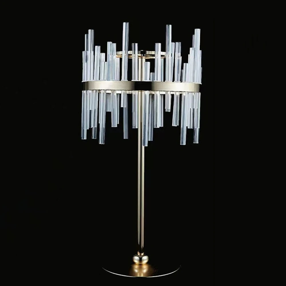 lampe table moderne cristaux argentée anniversaire mariage valentin Halloween