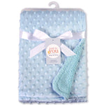 couverture bébé polaire douce hiver blanc bleu rose gris vert violet bordure pelucheuse