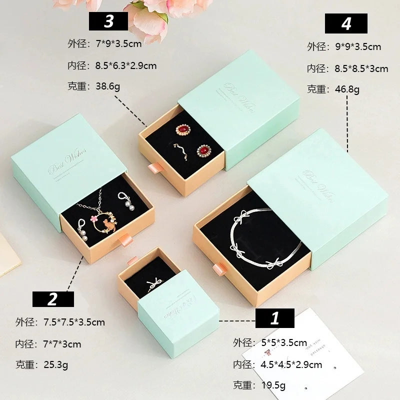boîtes bijoux élégantes carton vert pastel moderne cadeaux fêtes mariage