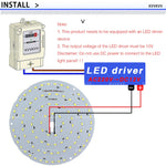 panneau led blanc moderne diodes smd5730 12v 3000k 6500k fixations inclusées
