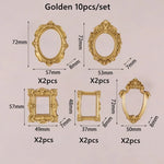 cadres photo or baroque décoration vintage bijoux fantaisie ovales rectangles carrés