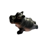statuette hippopotame résine noir marron pose yoga méditation moderne minimaliste