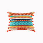 housse coussin brodée boho chic motif floral géométrique polyester 30x60cm decoration maison