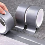ruban adhésif plomberie tissu fibres apparentes texture industrielle robuste gris métallisé 10m réparation tuyaux