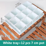 pots plantes plastique moderne blanc cactus succulents lithops drainage decoration maison