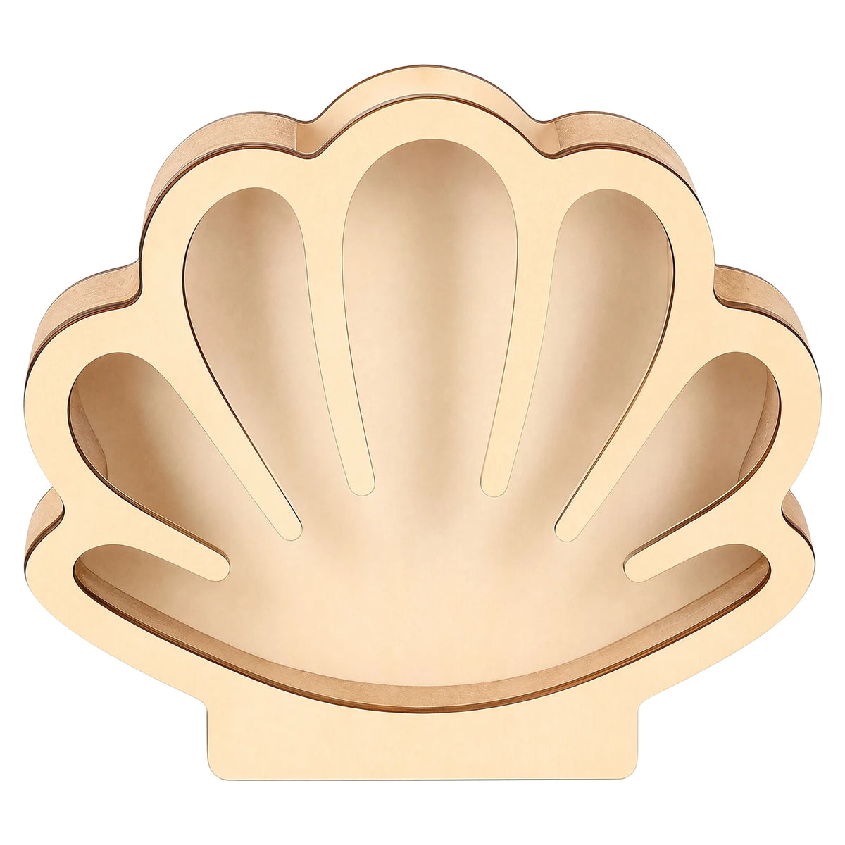 boîte coquillages bois naturel moderne boîte réutilisable coquillage bleu clair rose pâle
