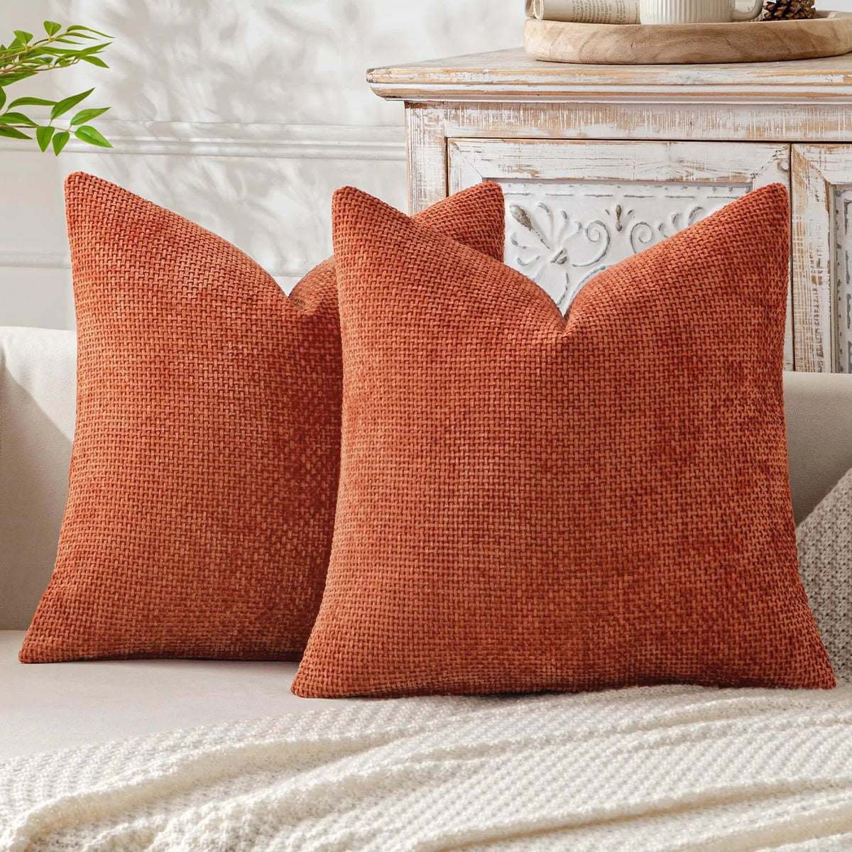 coussins carrés moderne rouge bordeaux texture tissée neutre 100 polyester haute qualité fixations