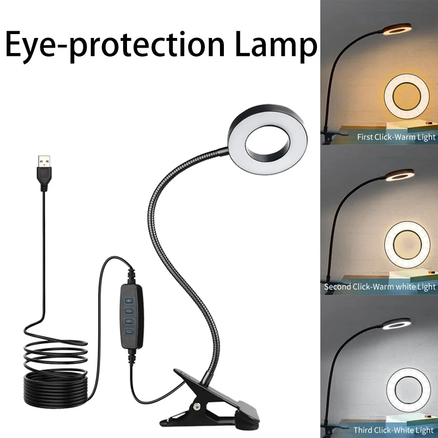 lampe pliable usb led noire blanche réglable pinces modernes fonctionnelles 360