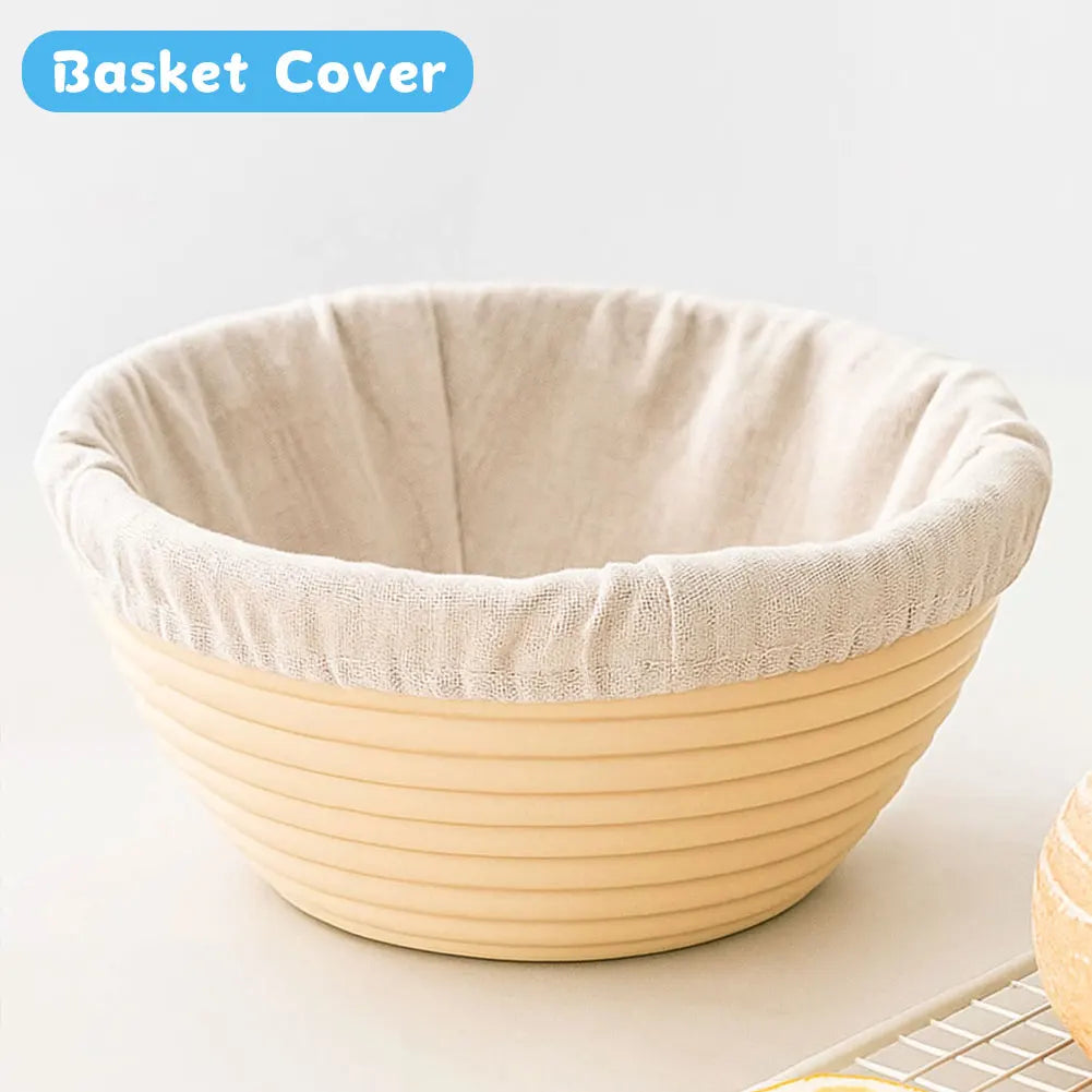 couvre panier pain tissu lin rustique réutilisable fermentation pâtisserie cuisineoutil